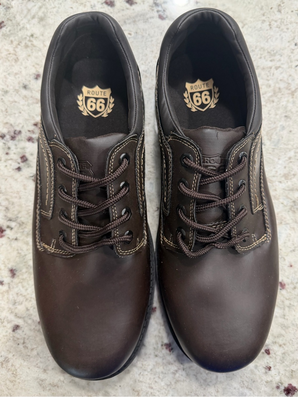 Route 66 Men's Chocolate Brown Lace-Up Derby Shoes Size 12 Medium
